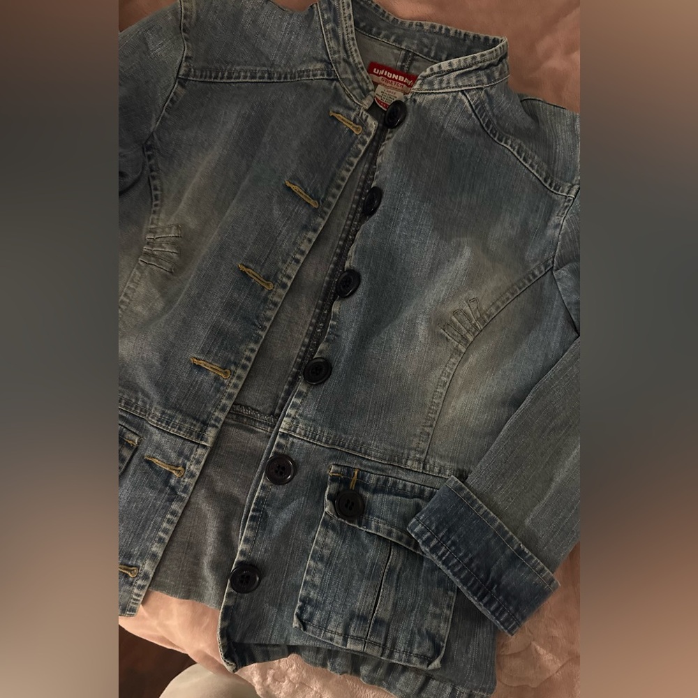 UNIONBAY Women Light Blue Washed Denim Jacket